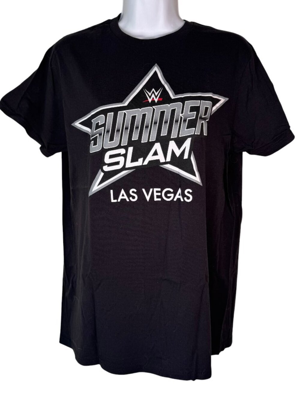WWE Summer Slam Las Vegas Black Women's T-shirt Tee Top Wrestling Wrestler Med